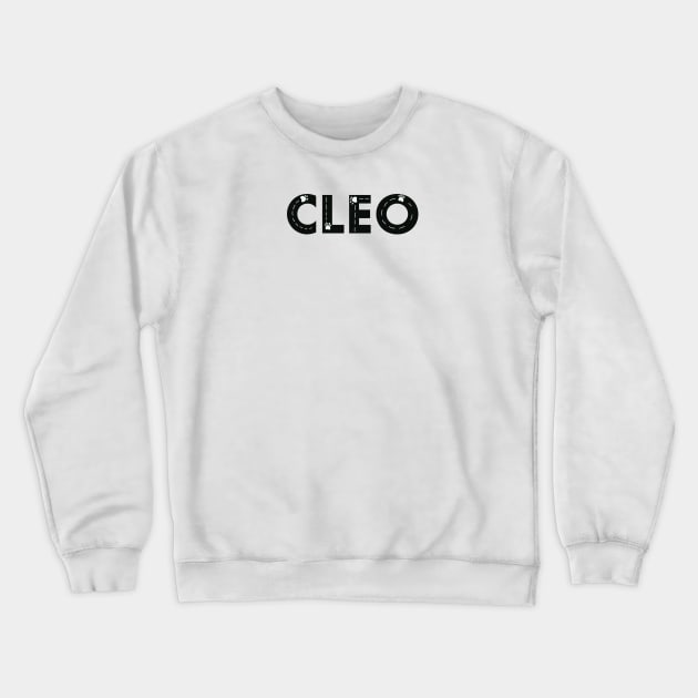 Cleo cat name made of hand drawn paw prints Crewneck Sweatshirt by GULSENGUNEL